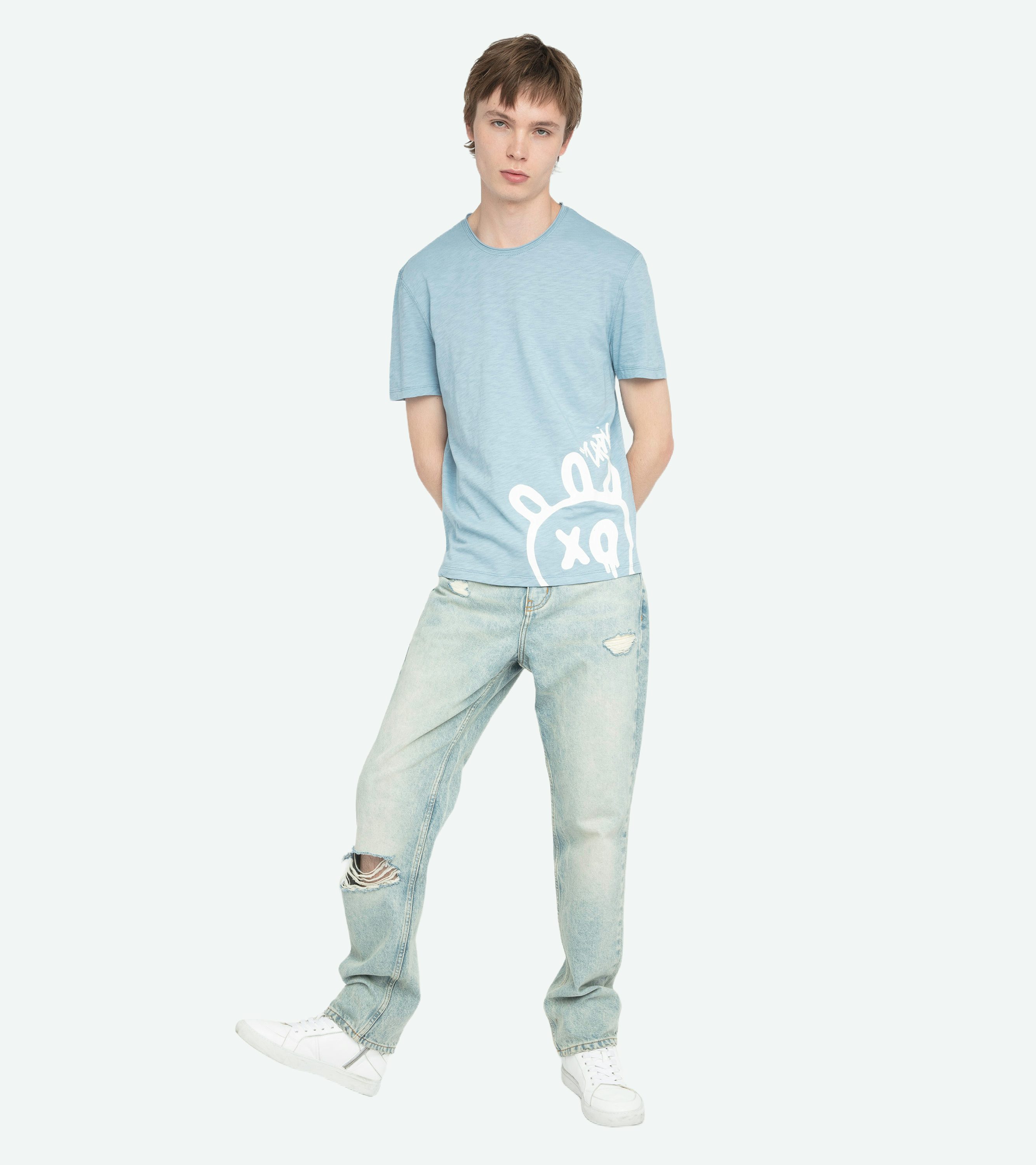 Stockly T-shirt - Short-sleeved T-shirt with front print.